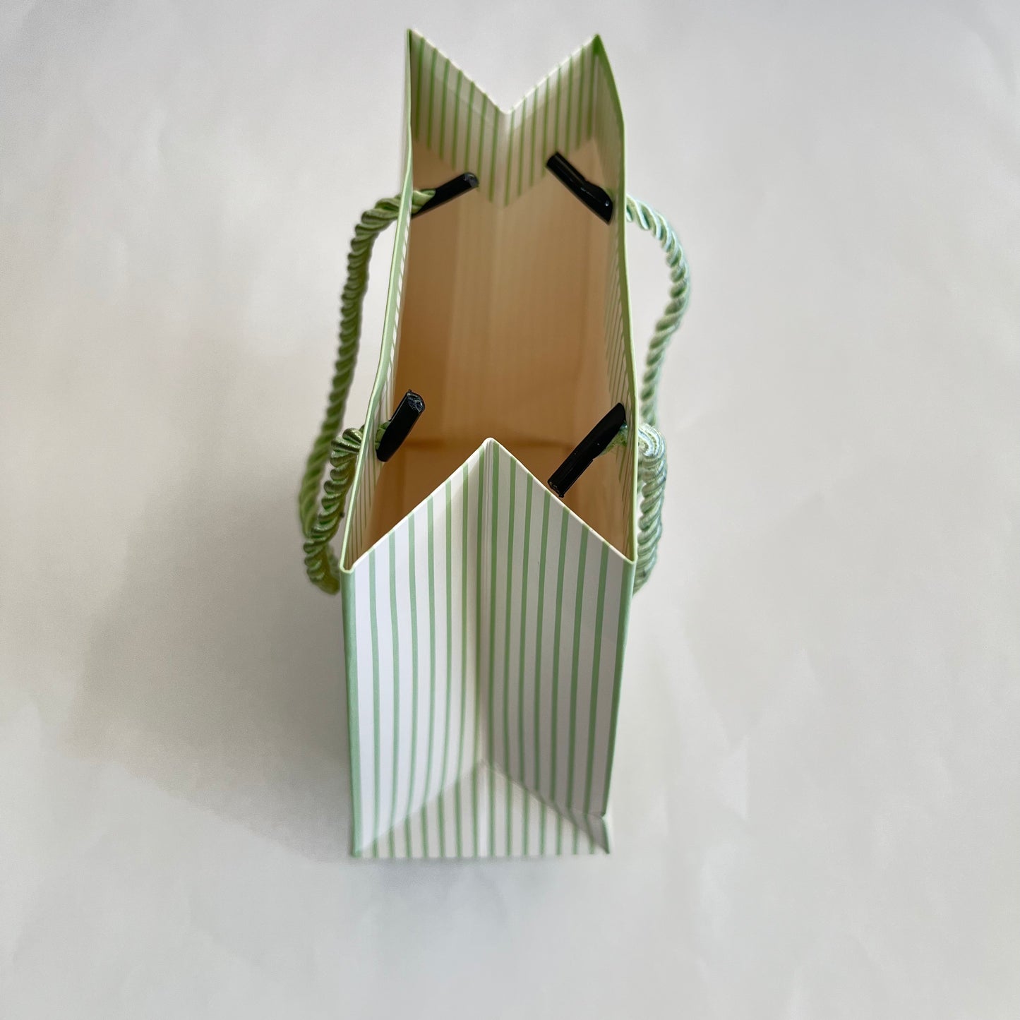 Sacola de Papel de Páscoa 15,5x14,3x7cm | Bege Verde | FlorArte