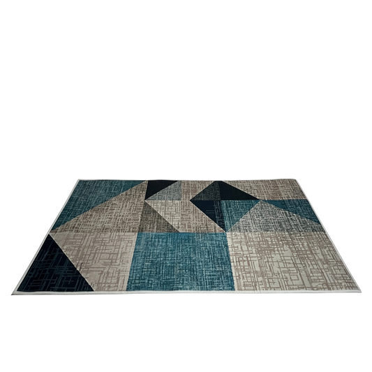 Tapete 50 cm x 1 m Donatelo - Cinza e Azul | Niazitex
