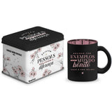 Caneca de Vidro 300ml Diamond Metalic com Lata - Pessoas Que Fazem A Diferença | Brasfoot