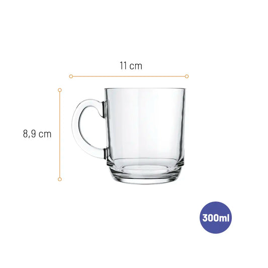 Caneca de Vidro Multiuso Aspen 300ml | Nadir