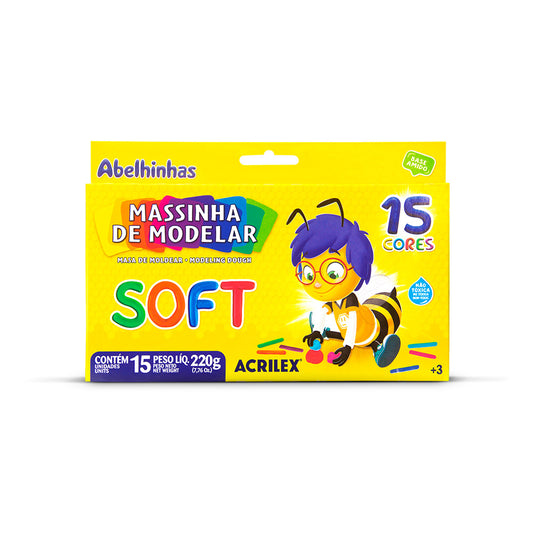Massinha de Modelar Soft 15 Cores 220g | Acrilex