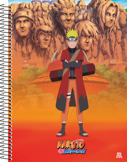 Caderno Naruto Shippuden | Universitário Capa Dura 1 Matéria 80 Folhas | Animativa