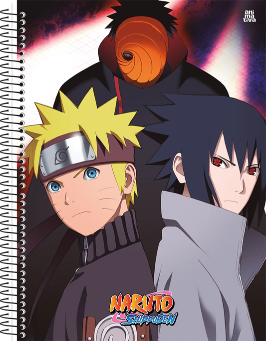 Caderno Naruto Shippuden | Universitário Capa Dura 1 Matéria 80 Folhas | Animativa