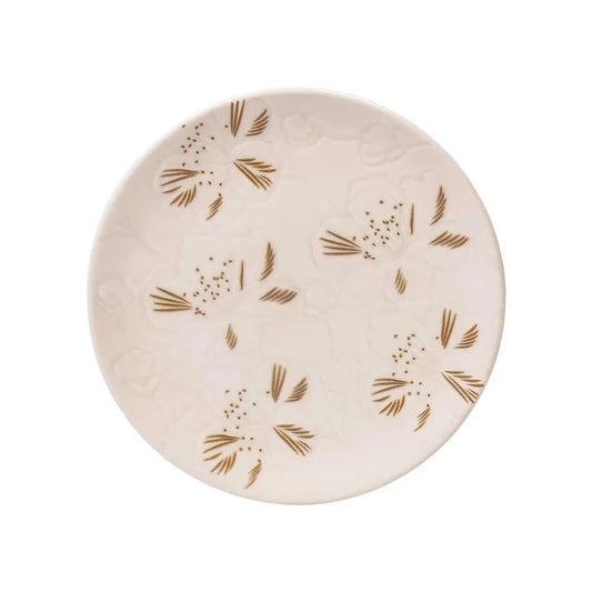 Prato de Sobremesa Cerâmica 20 cm Unni Orquídea – Cerâmica Oxford com Estampa de Orquídeas