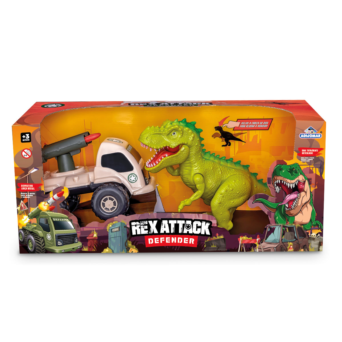 Dinossauro Rex Attack Defender | Adijomar
