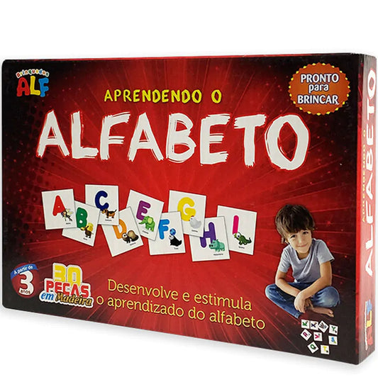 Brinquedo Educativo Alf Brinquedos 553 “Aprendendo o Alfabeto” – Jogo Educativo Letras com Imagens | Infantil 3+