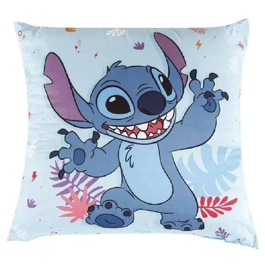 Almofada Stitch Disney Hedrons 43×43 cm – Quadrada, Licenciada, 100% Poliéster, Decoração Geek e Infantil