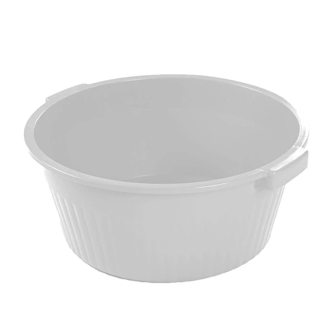 Bacia Canelada 34 Litros Branca | Plasvale