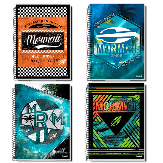 Caderno Universitário Mormaii Masculino 10 Matérias 160 Fls – Credeal