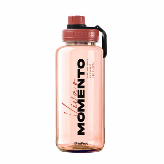 Garrafinha de Água Eco 800 ml - Viva o Momento | Brasfoot Presentes