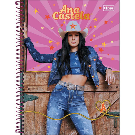 Caderno da Ana Castela | Universitário Capa Dura 1 Matéria 80 Folhas | Tilibra