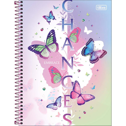 Caderno Daisy | Universitário Capa Dura 1 Matéria 80 Folhas | Tilibra