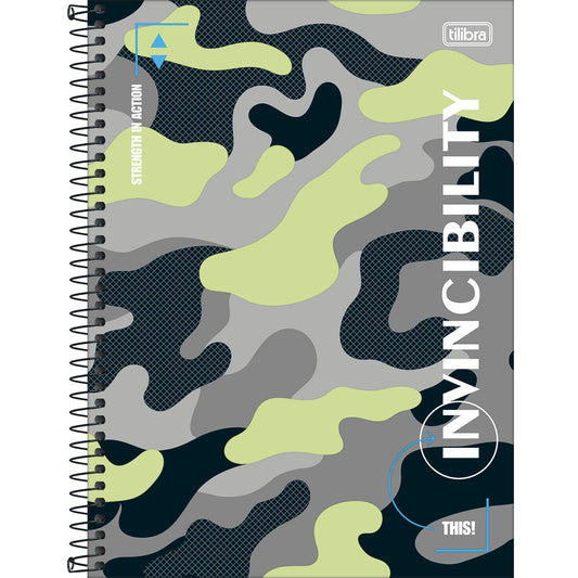 Caderno Universitário Hide Camuflado 10 Matérias 160 Fls – Tilibra