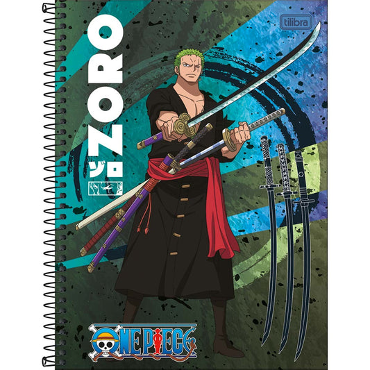 Caderno One Piece | Universitário Capa Dura 1 Matéria 80 Folhas | Tilibra