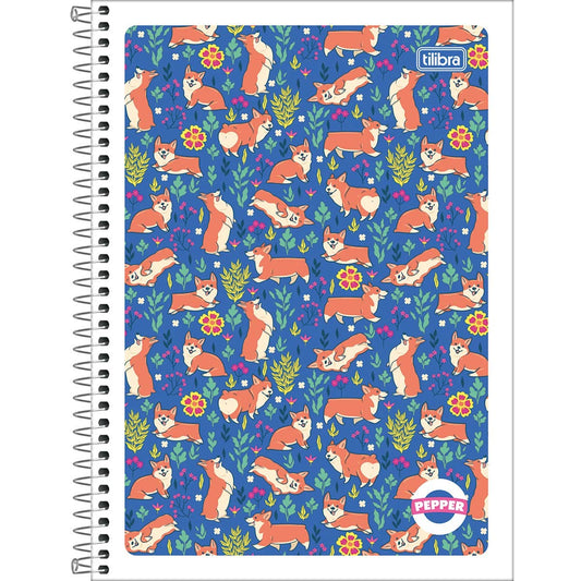Caderno Pepper Feminino | Universitário Capa Dura 1 Matéria 80 Folhas | Tilibra