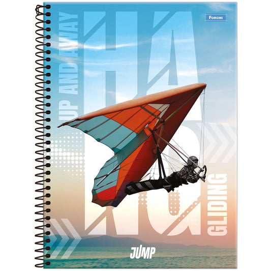 Caderno Jump 10 Matérias 200 Folhas Universitário Foroni | Capa Dura