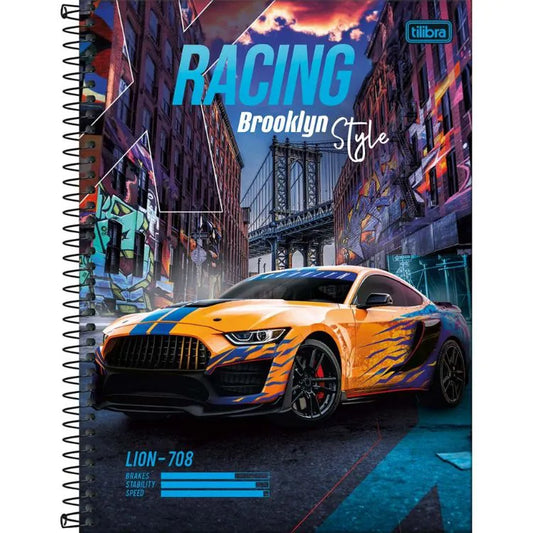 Caderno Universitário X‑Racing 10 Matérias 160 Folhas – Capa Dura | Tilibra