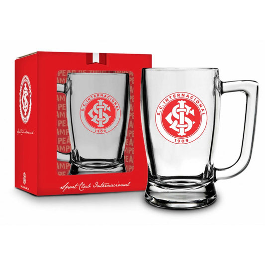 Caneca De Vidro Taberna 340 ml do Inter | Brasfoot Presentes