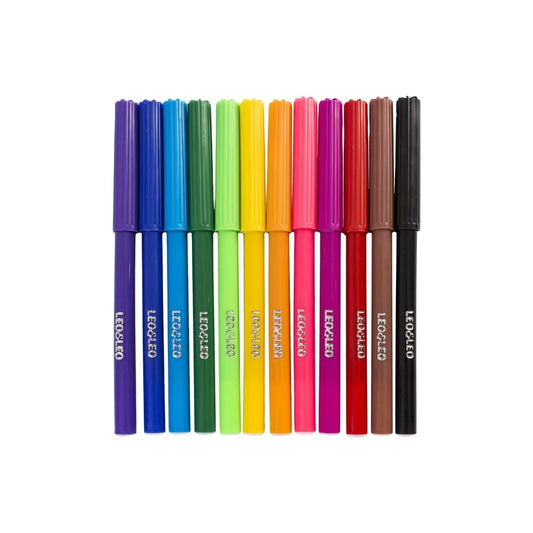 Caneta Hidrográfica Hidrocor 12 Cores | Leo&Leo