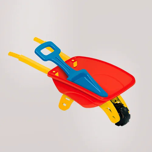 Carrinho de Mão Infantil com Pá – Brinquedo de Praia e Jardim GGB Brinquedos