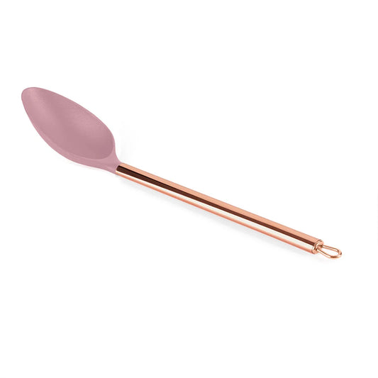 Colher de Nylon Multiuso 31 cm Cabo Alumínio | Rosa | Plasvale