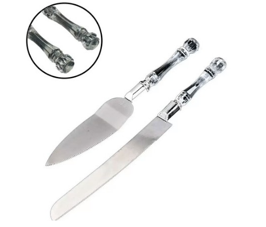 Espátula + Faca para Bolo Top Chef – Aço Inox 30 cm (faca) + 25 cm (espátula) | Profissional & Resistente