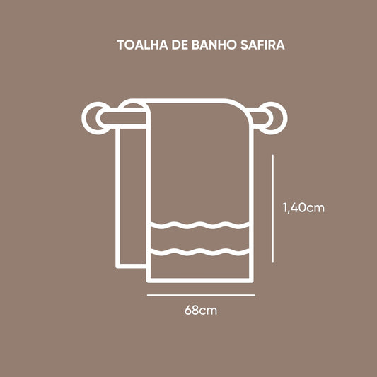 Toalha de Banho Safira 68cm×1,40 m Appel – 100% Algodão 420 g/m² | Barra Aveludada