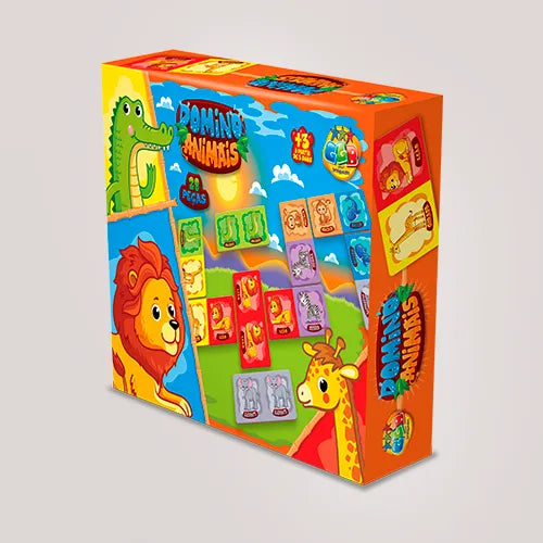 Jogo Dominó dos Animais 28 Peças | GGB Brinquedos
