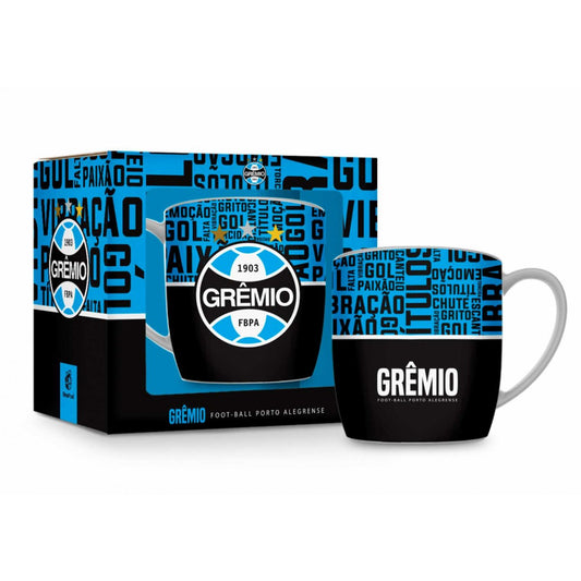 Caneca de Porcelana Urban 300 ml do Grêmio | BrasFoot Presentes