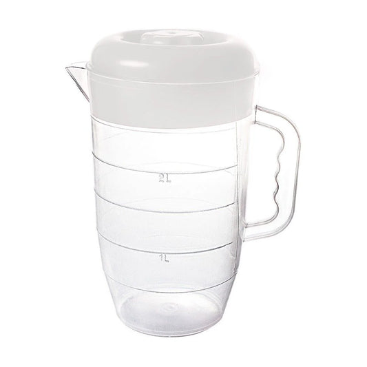 Jarra de Plástico com Tampa Graduada 3 Litros | Branca | Plasvale