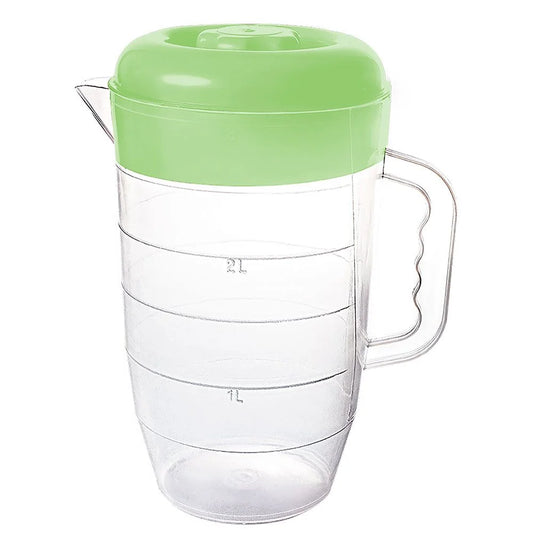 Jarra de Plástico com Tampa Graduada 3 Litros Verde Oliva | Plasvale