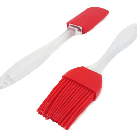 Kit Espátula e Pincel Culinários de Silicone – Linha Bivin Art House | Cores Sortidas