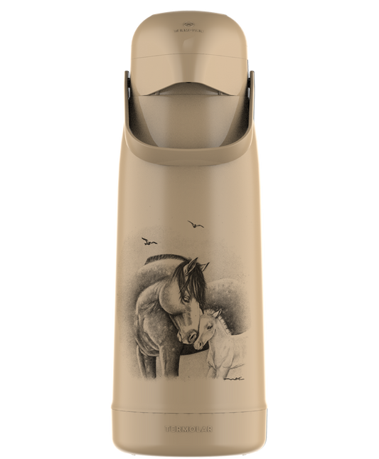 Garrafa Térmica Magic Pump 1,8 Litro | Estampa Cavalos | Termolar