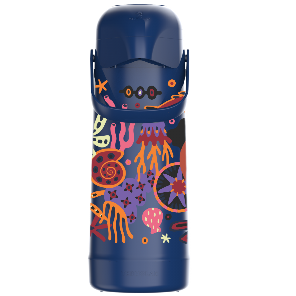 Garrafa Térmica Magic Pump 1 Litro Fundo do Mar | Termolar