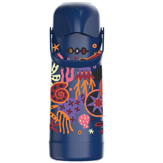 Garrafa Térmica Magic Pump 1 Litro Fundo do Mar | Termolar