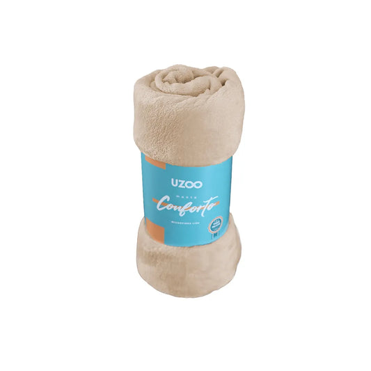 Manta Microfibra Lisa Solteiro 1,50m x 2,00m | Uzoo