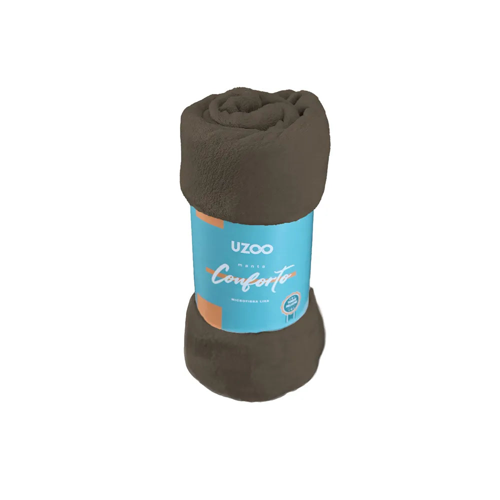 Manta Microfibra Lisa Solteiro 1,50m x 2,00m | Uzoo