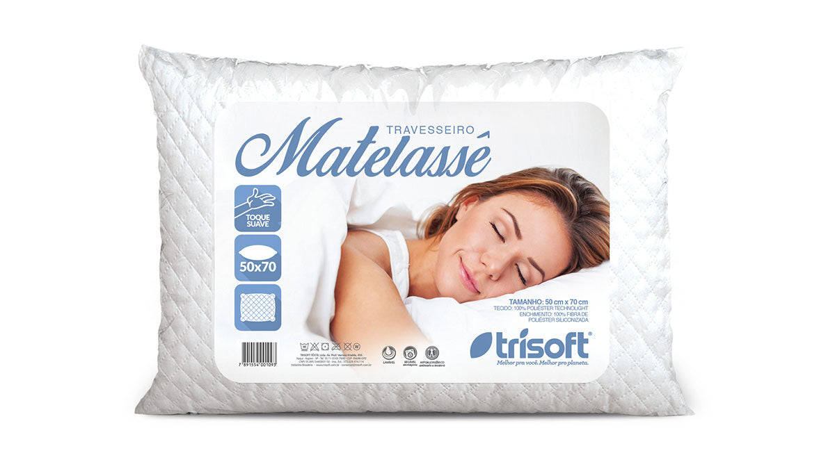 Travesseiro Toque Suave Matelassê 50 cm x 70 cm | Trisoft