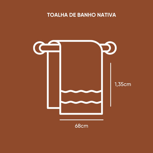 Toalha de Banho Nativa 68×1,35 m – 100% Algodão 420 g/m² | Appel Home