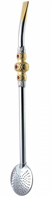 Bomba de Chimarrão Ferro com Anel 25 cm | Garibaldi