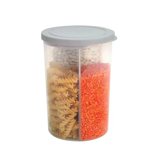 Pote Organizador Multiuso com 3 Divisórias de 500 ml 12,5 x 18 cm Plasvale 1701