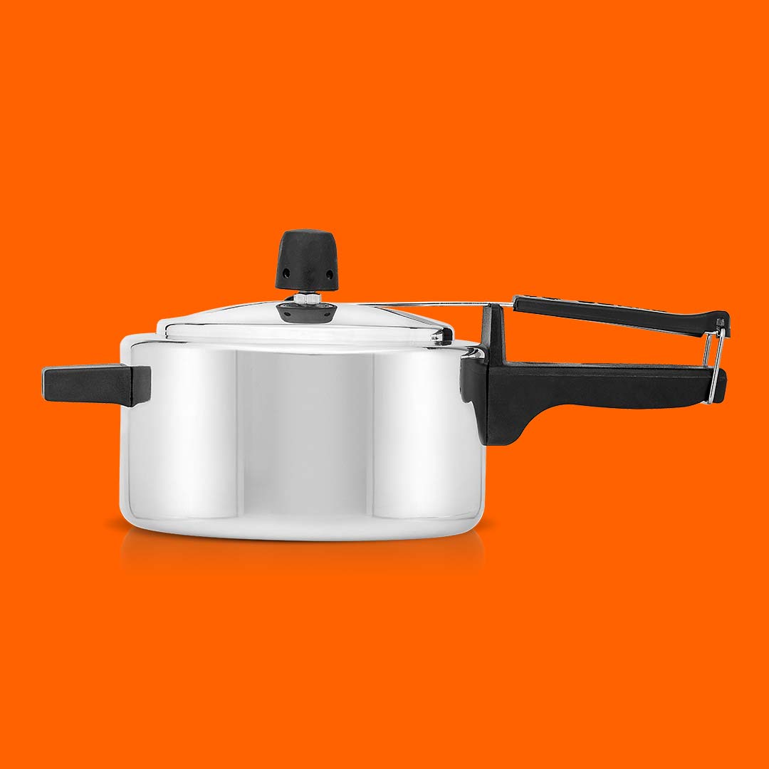 Panela de Pressão 2 L Polida Pressionella Mini – Alumínio Ramos com Cabo Baquelite Antitérmico, Sistema de Segurança e Livre de PFOA