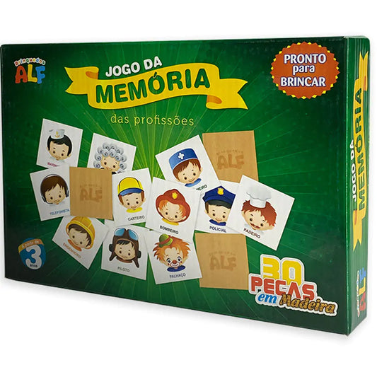 Jogo da Memória Profissões 30 Peças Alf Brinquedos 554 – Aprendizado e Diversão para Crianças
