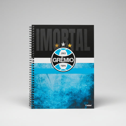 Caderno do Grêmio | Universitário Capa Dura 1 Matéria 80 Folhas | Credeal