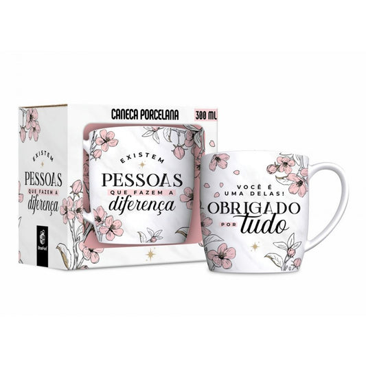 Caneca de Porcelana Urban 300 ml - Pessoas Que Fazem A Diferença | BrasFoot Presentes