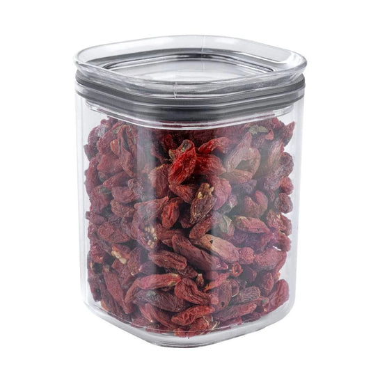 Pote Hermético PS 180 ml Sanremo 6,5 x 6,5 x 8,5 cm – Pote Hermético Pequeno 180 mL PS Transparente, Modular, Vedação com Silicone, Livre de BPA, Empilhável