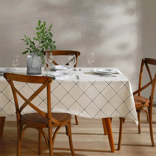 Toalha de Mesa 8 Lugares Retangular Clean Athenas Estampado 1,60m x 2,50m | Dõhler