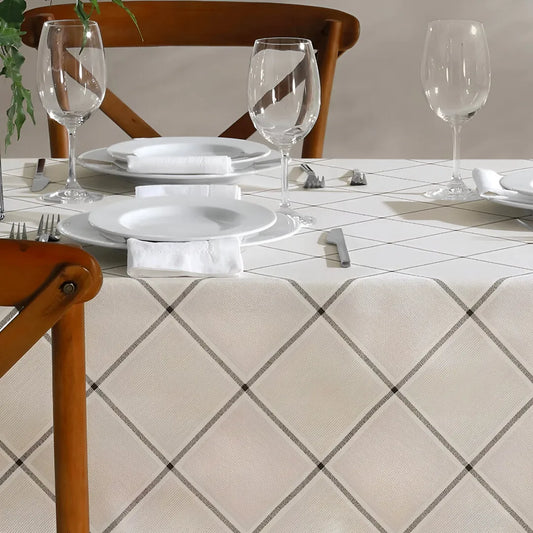 Toalha de Mesa 8 Lugares Retangular Clean Athenas Estampado 1,60m x 2,50m | Dõhler