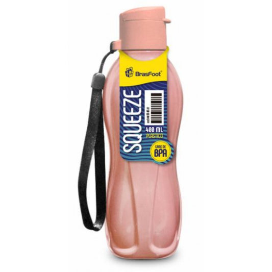 Garrafinha Squeeze Matte 400 ml - Rosê | Brasfoot Presentes