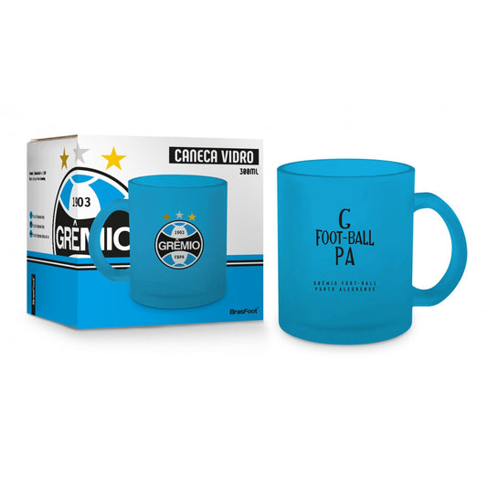 Caneca de Vidro Diamond 300 ml do Grêmio | Brasfoot Presentes